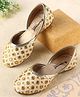Cute Walk by Babyhug Slip On Mojaris With Sequin Embroidery - Golden