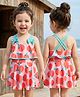 Mark & Mia Frock Swimsuit with Fruit Print - Pink