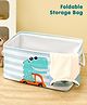 Storage Bag Dino in the Car Print - White & Light Blue