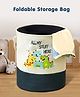 Foldable Storage Bag Dino Party Print - Off White & Black
