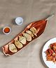 Amaya Decors Banana Leaf Aluminum Platter set of one platter