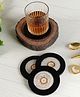 Amaya Decors Black & White Resin Coaster Set of 4