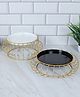 Amaya Decors Black & White Round Wired Buffet Platter Set of 2