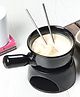 Amaya Decors Black Fondue Set With Plate & Fondue Sticks