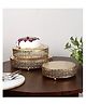 Amaya Decors Round Etching Line Buffet Riser Set of 3