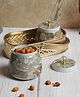 Amaya Decors Bird Print Metal Jar With basket Set of 2