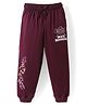 Taeko Single Jersey Knit Full Length Lounge Pant With Skate Board Text Print - Maroon