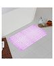 Kuber Industries Bath Mat | PVC Bathroom Mat | Shower Bath Mat | Transparent Round Check Floor Tub Mat | Foot Massager Mat | Anti-Skid Floor Mat | Shower Mat | Purple