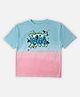 Pepe Jeans Cotton Blend Knit Half Sleeves T-Shirt with Color Block Design - Light Blue