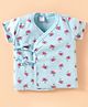 Tango Single Jersey Knit Half Sleeves Jhabla With Bunny Print - Light Blue
