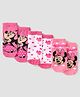 Cute Walk By Babyhug Disney Ankle Length Anti-Bacterial Socks  With Minnie Mouse Graphics Pack Of 3 - Pink & White
