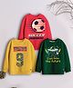 3PIN Terry Pack of 3 Full Sleeves Soccer & Tokyo Text Printed Sweatshirts - Multi Colour