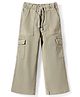 Primo Gino Woven Full Length Over Dyed Loose Fit Cargo Jeans - Olive Green