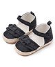 KIDLINGSS Shimmered Frill Detailed Booties With Velcro Closure - Black