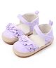 KIDLINGSS Shimmered Frill Detailed Booties With Velcro Closure - Purple