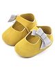 KIDLINGSS Bow Applique Detailed Booties With Velcro Closure - Yellow