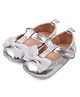 KIDLINGSS Bow Applique Detailed Shimmered Booties - Silver