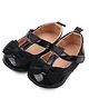 KIDLINGSS Bow Applique Detailed Shimmered Booties - Black