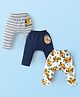 Babyhug Disney Interlock Knit Ankle Length Diaper Legging with Simba Graphics Pack of 3 -  Navy & White