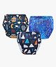 Chinmay Kids Baby Panty Boys and Girls Reusable Washable Printed Panty Pack of 3 - Multicolor