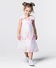 Primo Gino Woven Sleeveless Party Dress With Sequin Detailing - White