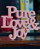 Nukkad Tales Pure Love and Joy  Pink, Motivational Aesthetic Table Decorative Item for Home Study Desk or Office Table Decor. Quirky Room Decoration showpiece Ideal for Birthday Gift