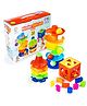 Ratnas Kinder 3 in 1 Spinning Tower, Shape Sorter Cube Stack & Spin Gift Set - Multicolour