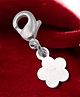 LA BELLE VIE 925 Sterling Silver Flower Charm Without Chain for Baby Girls