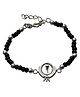 LA BELLE VIE 925 Sterling Silver With Silver And Black Beads Khanda Nazariya Bracelet For Baby