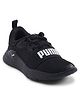 PUMA Lace Up Casual Shoes with PUMA Print - Black