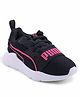PUMA Casual Shoes with Lace Up Closure & Brand Text Print - Black