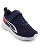 PUMA Casual Shoes with Velcro Closure & Brand Logo Print - Navy Blue