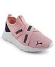 PUMA Slip On Casual Shoes with Brand Text & Logo Print - Pink