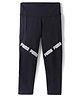 PUMA Cotton Knit Ankle Length Leggings with Brand Name Print - Beige