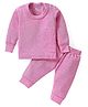 Bodycare Full Sleeves Solid Color Thermal Vest & Pant Set - Fuchsia