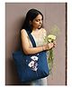 Ecoright Large Zipper Tote Bag - Happy Flowers
