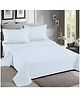Home Prides Essenza 200 Pure Cotton - Snow White, Flat Queen Bedsheet Set