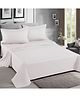 Home Prides Essenza 200 Pure Cotton - Pearl Ivory, Flat Queen Bedsheet Set