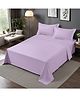 Home Prides Divine 300 Pure Cotton - Lilac Snow, Queen Size, Flat Bedsheet Set