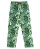 F&S Cotton Elastane Leaves Printed Pajama - Green