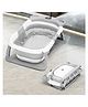 BAYBEE Euro Portable Baby Bath tub for Kids with Temperature Display & Foldable Baby Bathing Tub, Mini Swimming Pool Bather - Grey