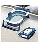 BAYBEE Euro Portable Baby Bath tub for Kids with Temperature Display & Foldable Baby Bathing Tub, Mini Swimming Pool Bather - Navy Blue