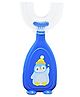 THE LITTLE LOOKERS 360° U-Shaped Toothbrush with Food Grade Silicone Head | Soft Bristles & Easy Grip Ideal for Babies & Kids (Pack of 1, Blue)