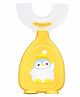 THE LITTLE LOOKERS 360° U-Shaped Toothbrush with Food Grade Silicone Head | Soft Bristles & Easy Grip Ideal for Babies & Kids (Pack of 1, Yellow)