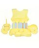 THE LITTLE LOOKERS Baby Feeding Set I 11 Piece Baby Dining Set I Baby Bowl and Spoon Set, Bib, Snack/Sipper Cup - Yellow
