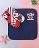 Babyhug Disney Interlock Knit Wash Clothes with Mickey Mouse Graphics Pack of 3 - Navy Blue Red & White