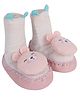 Kidofash Cotton Bunny Applique Detailed Sock Shoes - Pink