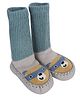 Kidofash Cotton Animal Applique Detailed Colour Blocked Sock Shoes - Green