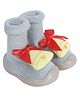 Kidofash Cotton Bells Applique Detailed Anti Slip Sock Shoes - Blue