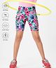 Pine Active Super Stretch Cycling Short with Floral Print - White